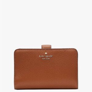 Kate Spade Leila Medium Compact Bifold Wallet Warm Gingerbread